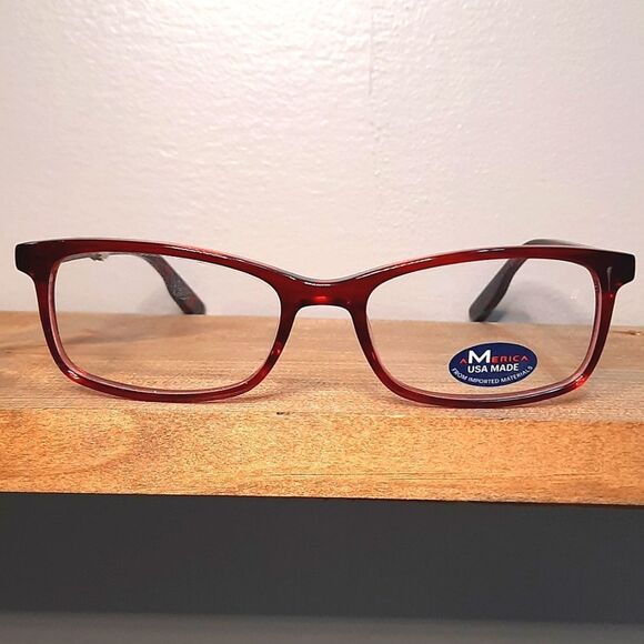 Made in USA Eyeglass Frame, Prescription-ready, red petite glasses 52-17-140 NEW - Picture 1 of 6